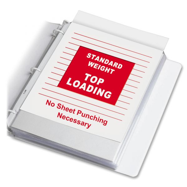 CLI62038 C-Line Top Loading Polypropylene Sheet Protector, Letter, Standard Weight, Non-Glare, Clear, 50/Box