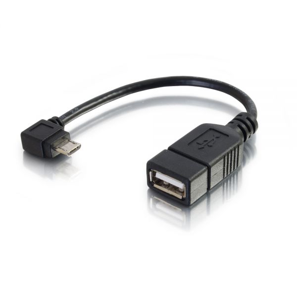 SYNX3654557 C2G 6in USB Micro-B to A OTG Adapter Cable for Tablets and Smartphones - M/F