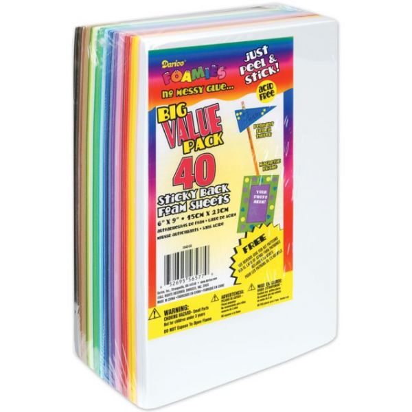 NOTM154267 Sticky Back Foam Sheets Value Pack