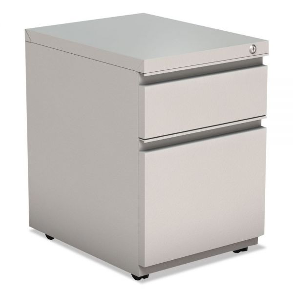 ALEPBBFLG Alera 2-Drawer Metal Pedestal Box File w/Full Length Pull, 14 7/8w x 19 1/8d, Lt Gray