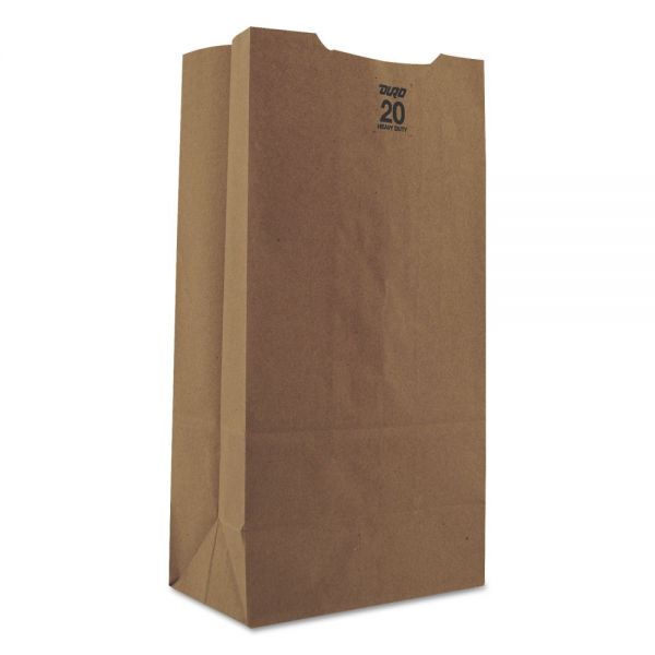 BAGGH20 General #20 Paper Grocery Bag, 50lb Kraft, Heavy-Duty 8 1/4 x 5 5/16 x 16 1/8, 500 bags