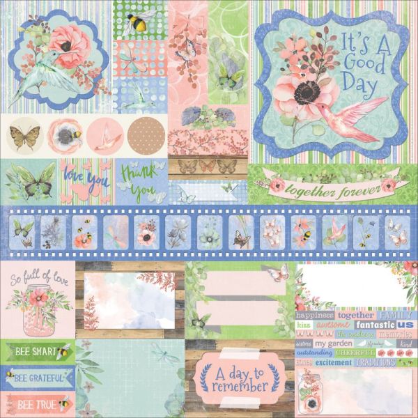 NOTM355667 Butterfly Kisses Combo Stickers 12"X12"