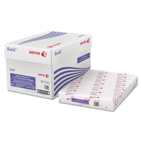 XER3R11543 Xerox Bold Digital Printing Paper, 98 Brightness, 24 lb, 11 x 17, White, 500 Sheets/Ream
