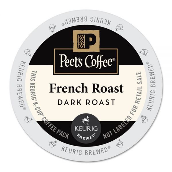 GMT6545 Peet's Coffee & Tea French Roast Coffee K-Cups, 22/Box