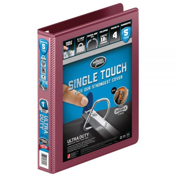 WLJ86614195 Wilson Jones Ultra-Duty 1" 3-Ring View Binder
