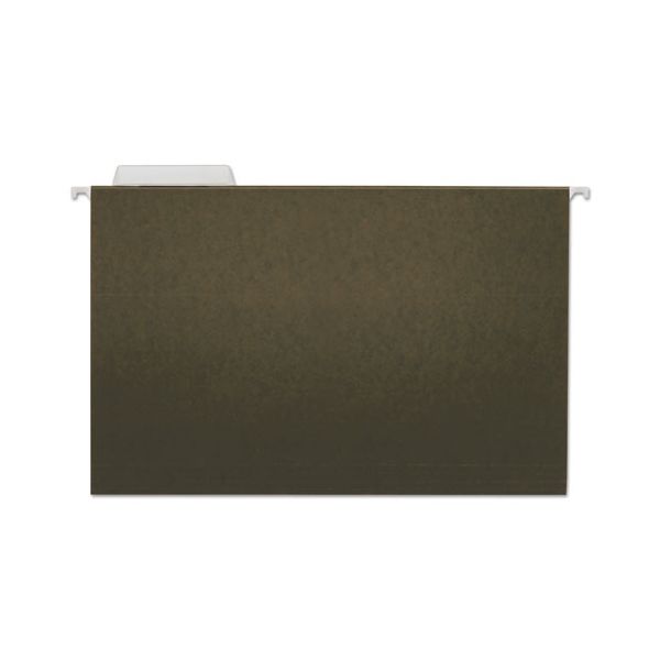 UNV14213 Universal Hanging File Folders, 1/3 Tab, 11 Point Stock, Legal, Standard Green, 25/Box