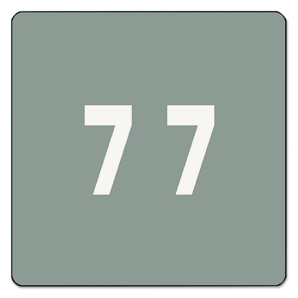 SMD67427 Smead Single Digit End Tab Labels, Number 7, Gray, 250/Roll
