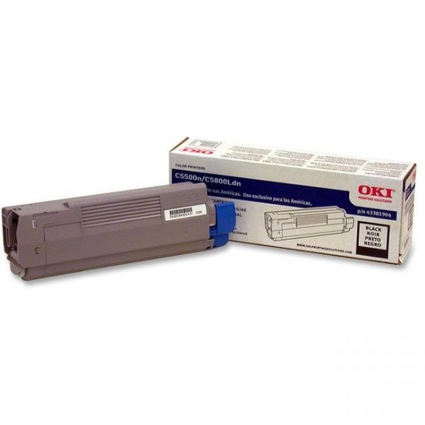 OKI43381904 Oki 43381904 Toner (Type C8), 2000 Page-Yield, Black