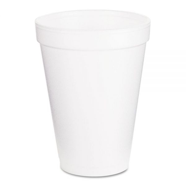 DCC12J16 Dart Foam Drink Cups, 12oz, White, 1000/Carton