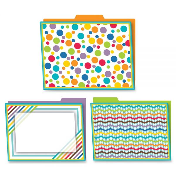 CDP136003 Carson-Dellosa Color Me Bright Design File Folders Set