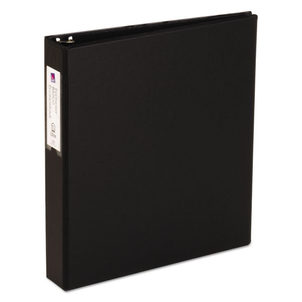 AVE04401 Avery Economy Non-View 3-Ring Binder, 1 1/2" Capacity, Round Ring, Black