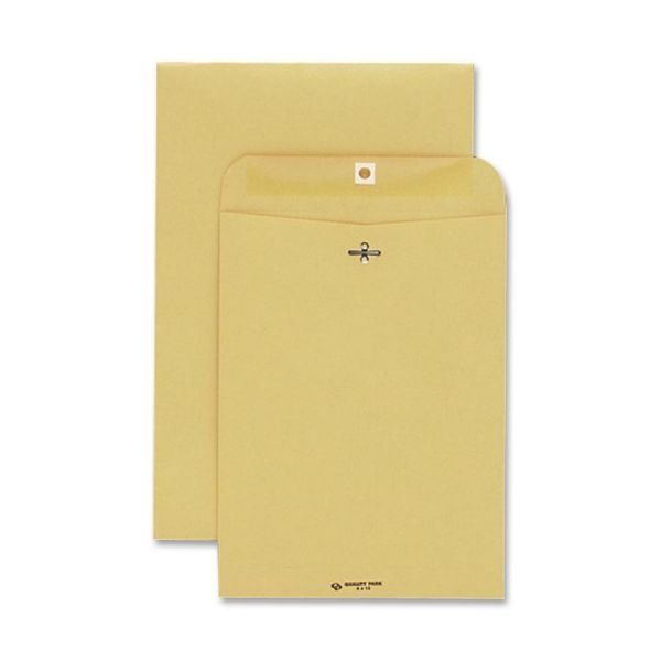 QUA37763 Quality Park Clasp Envelope, 6 1/2 x 9 1/2, 32lb, Brown Kraft, 100/Box