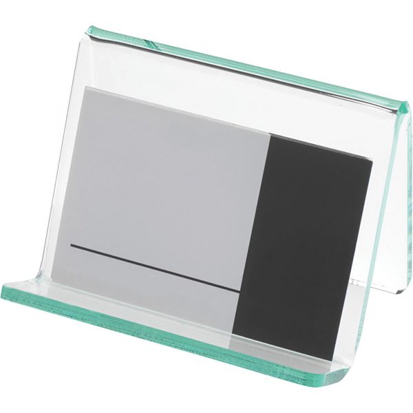 LLR80657 Lorell Acrylic Hint of Green Business Card Holder