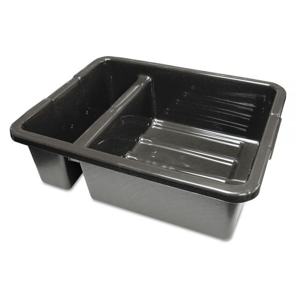 RCP3350BRO Rubbermaid Commercial Divided Bus/Utility Box, 7gal, Brown