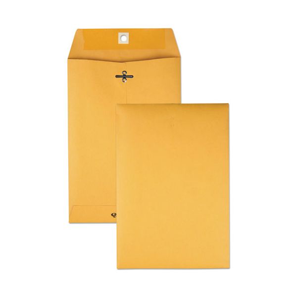 QUA37863 Quality Park Clasp Envelope, 6 1/2 x 9 1/2, 28lb, Brown Kraft, 100/Box