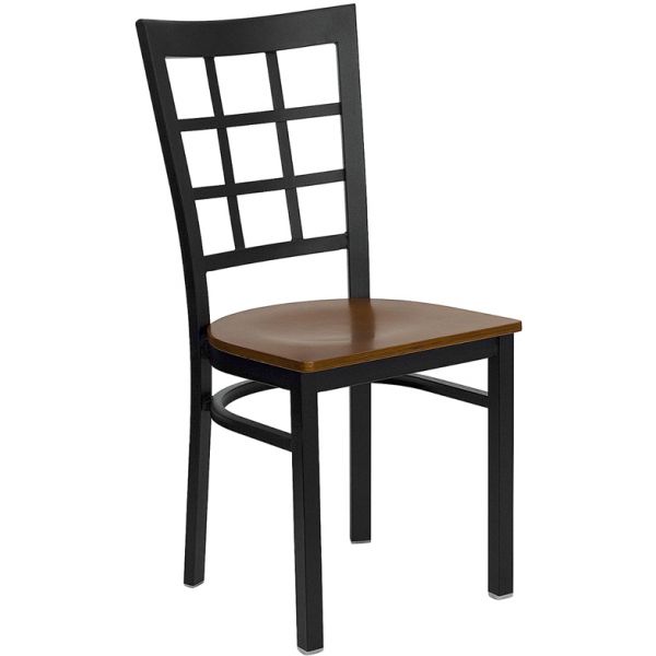 FHFXUDG6Q3BWINCHYWGG Flash Furniture Window Back Metal Restaurant Chair