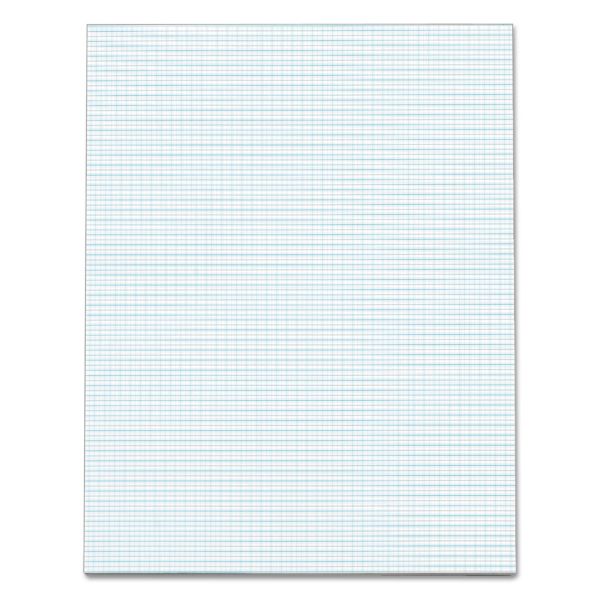 TOP33101 TOPS Quadrille Pads, 10 Squares/Inch, 8 1/2 x 11, White, 50 Sheets