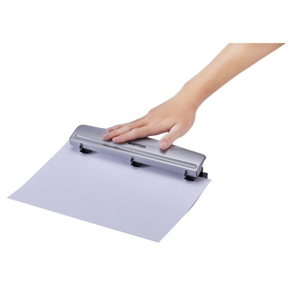 3-Hole Punch – 12-Sheet Capacity – Basic Black Office Punch
