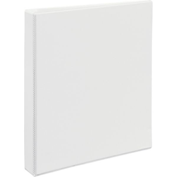 AVE05304 Avery Heavy-Duty Non Stick 3-Ring View Binder, 1" Capacity, Slant Ring, White