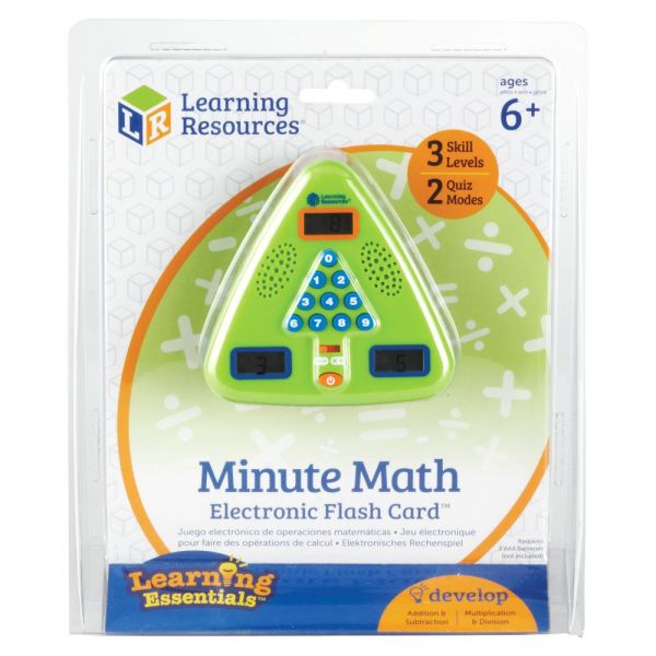 LRNLER6965 Learning Resources Minute Math Electronic Flash Card