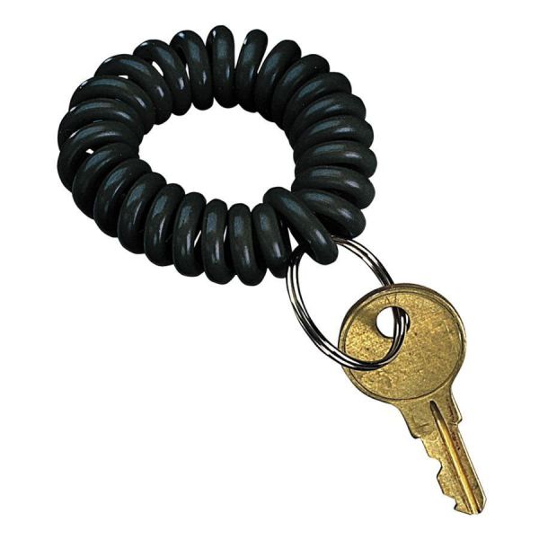 PMC04995 SecurIT Wrist Key Coil Wearable Key Organizer, Flexible Coil, Black