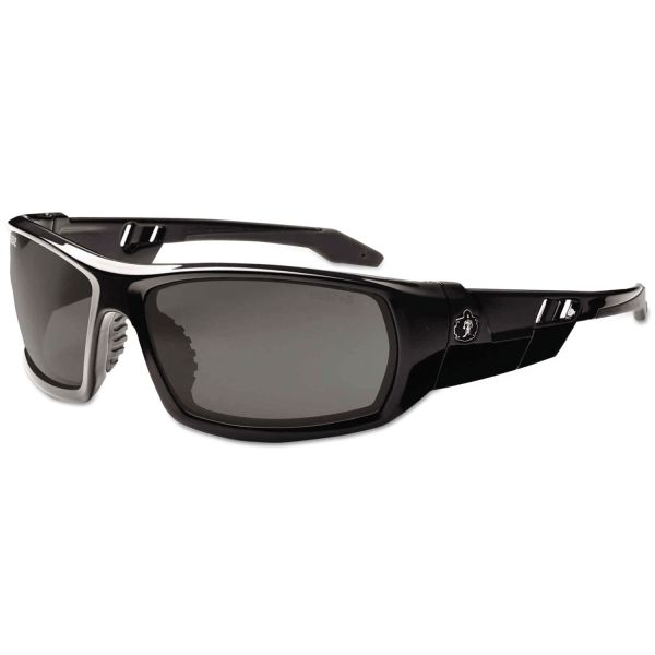 EGO50033 ergodyne Skullerz Odin Safety Glasses, Black Frame/Smoke Lens, Anti-Fog, Nylon/Polycarb