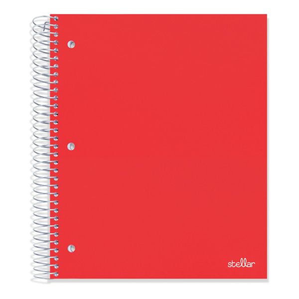 Stellar Poly Notebook, 8" x 101/2, 5 Subject, Wide Ruled, 200 Pages
