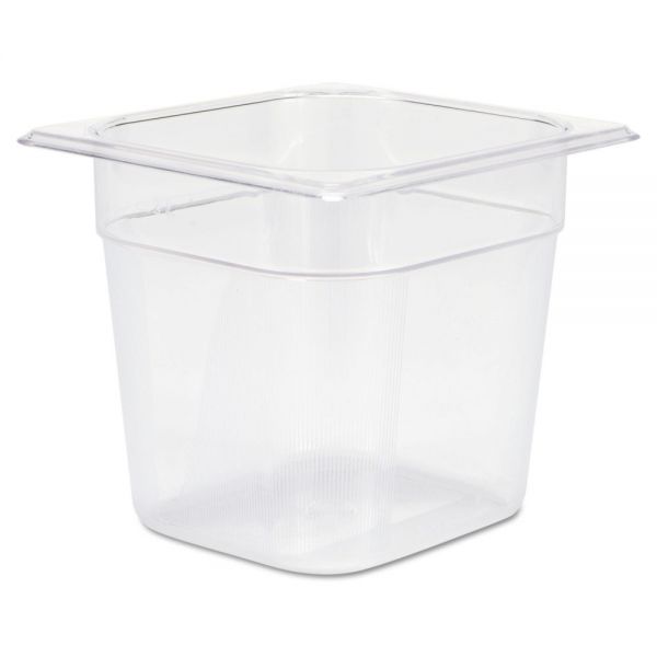 RCP106PCLE Rubbermaid Commercial Cold Food Pans, 2 1/2qt, 6 3/8w x 6 7/8d x 6h, Clear