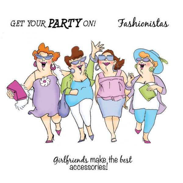 NOTM230517 Art Impressions Girlfriends Cling Rubber Stamps 10"X4.5"