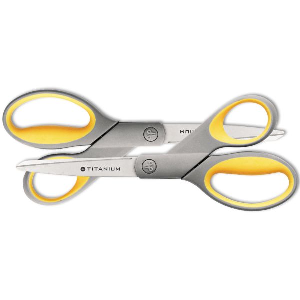 ACM13901 Westcott Titanium Bonded Scissors, 8" Straight, 2/Pack