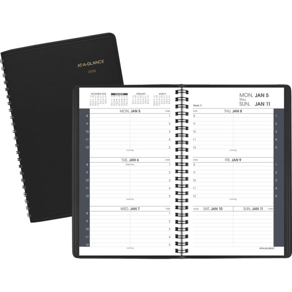Html Boo Cover AT-A-GLANCE Weekly Block Format Appointment Book Ruled for Hourly ...