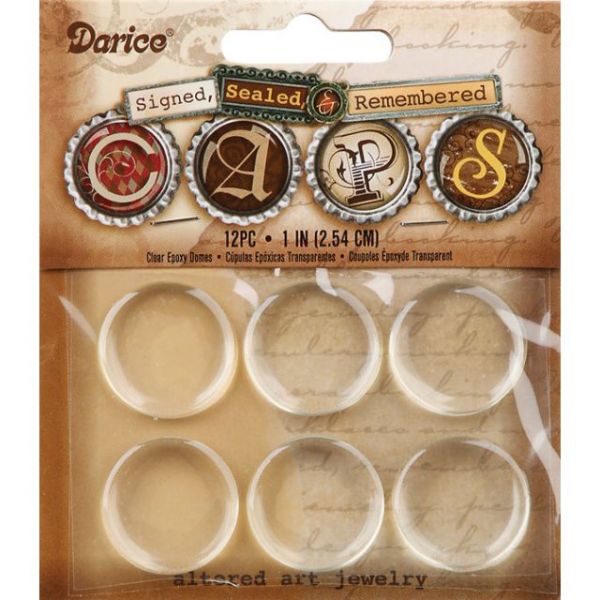 NOTM150325 Clear Epoxy Domes 1" 12/Pkg