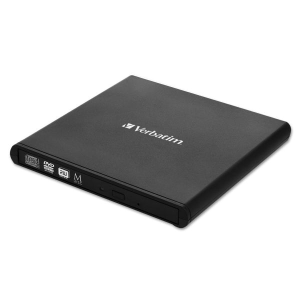 VER98938 Verbatim External Slimline CD/DVD Writer, 8X DVD Write Speed/24X CD Write Speed
