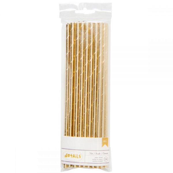 NOTM337091 Details Foiled Paper Straws 24/Pkg