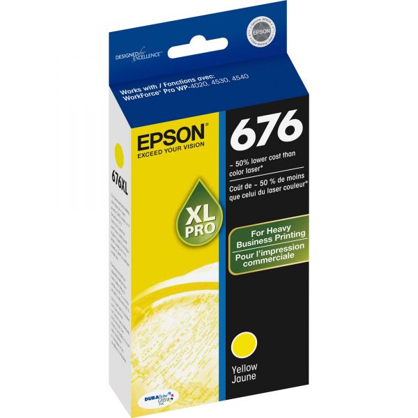 SYNX3051643 Epson 676 XL Yellow High Yield Ink Cartridge (T676XL420)