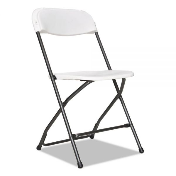 ALEFR9502 Alera Economy Resin Folding Chair, White/Black Anthracite, 4/Carton