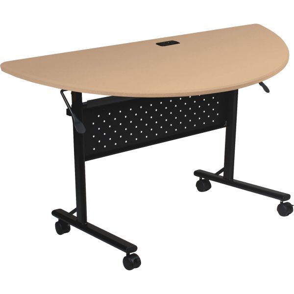 LLR60658 Lorell Flipper Half Round Training Table