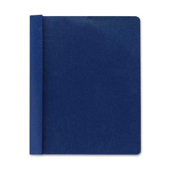 SMD87452 Smead Poly Report Cover, Tang Clip, Letter, 1/2" Capacity, Clear/Blue, 25/Box