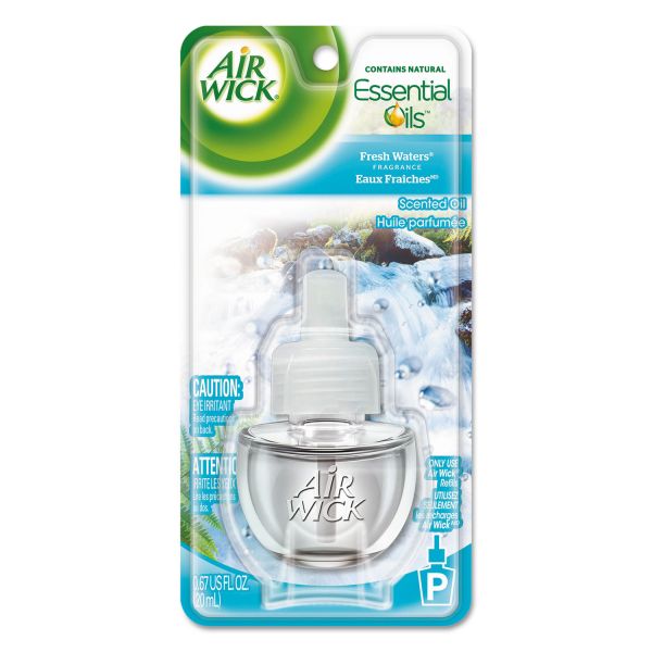 RAC79716 Air Wick Scented Oil Refill, Fresh Waters, 0.67oz, Clear