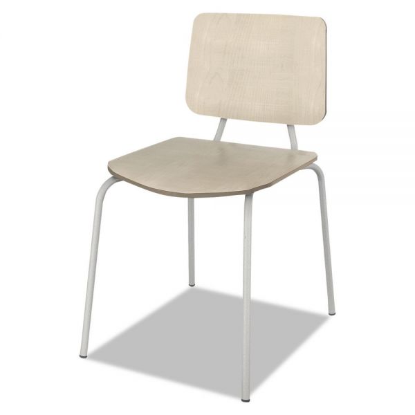 LITTR508OAT Linea Italia Trento Line Sienna Stacking Wood Chair, Oatmeal, Stacks 6 High, 2/Carton
