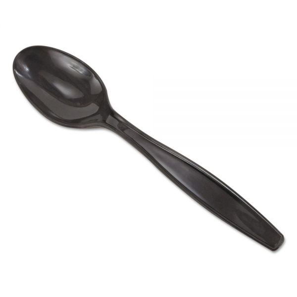 DXEPTH53C Dixie Individually Wrapped Heavyweight Utensils, Teaspoon, Black, 1000/Carton