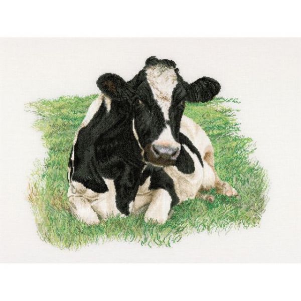 NOTM298846 Cow On Aida Counted Cross Stitch Kit