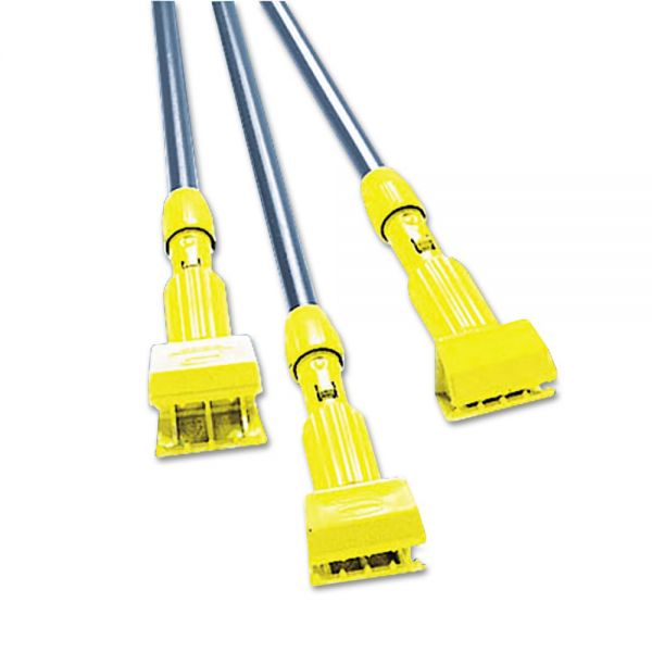 RCPH246GY Rubbermaid Commercial Fiberglass Gripper Mop Handle, Yellow/Gray