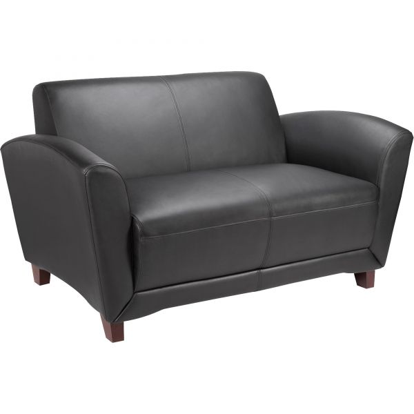 LLR68951 Lorell Reception Seating Collection Leather Loveseat