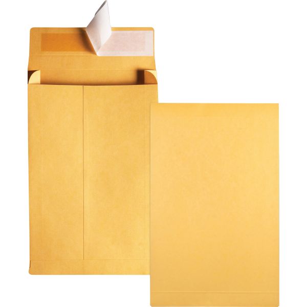 QUA93334 Quality Park Redi Strip Kraft Expansion Envelope, 9 x 12 x 2, Brown, 25/Pack