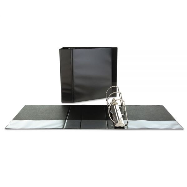 UNV20998 Universal Economy 3-Ring View Binder, 5" Capacity, Slant-Ring, Black