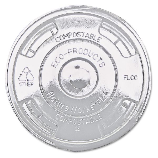 ECOEPFLCC Eco-Products GreenStripe Renewable & Compost Cold Cup Flat Lids, F/9-24oz., 100/PK, 10 PK/CT