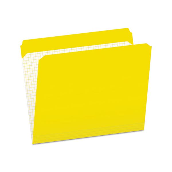 PFXR152YEL Pendaflex Reinforced Top Tab File Folders, Straight Cut, Letter, Yellow, 100/Box