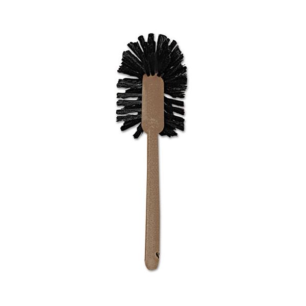 RCP6320 Rubbermaid Commercial Commercial-Grade Toilet Bowl Brush, 17" Long, Plastic Handle, Brown