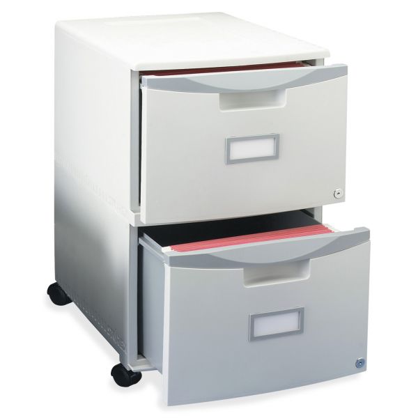 STX61301B01C Storex Two-Drawer Mobile File Cabinet